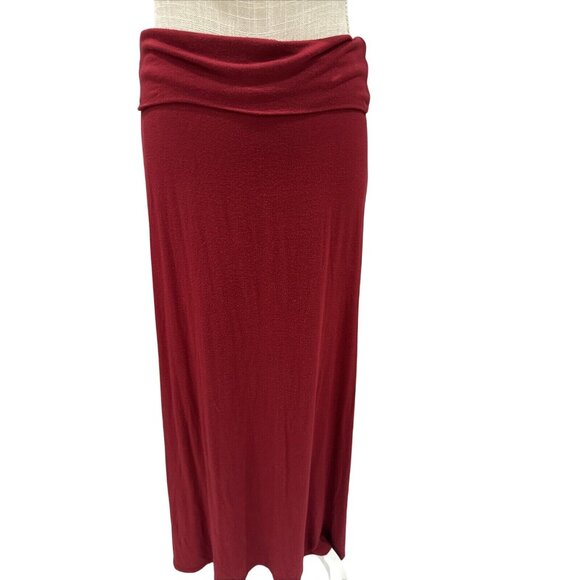 Poetry Womens Red Maxi Skirt Size l Elastic Waist Soft & Flowy - Picture 2 of 9